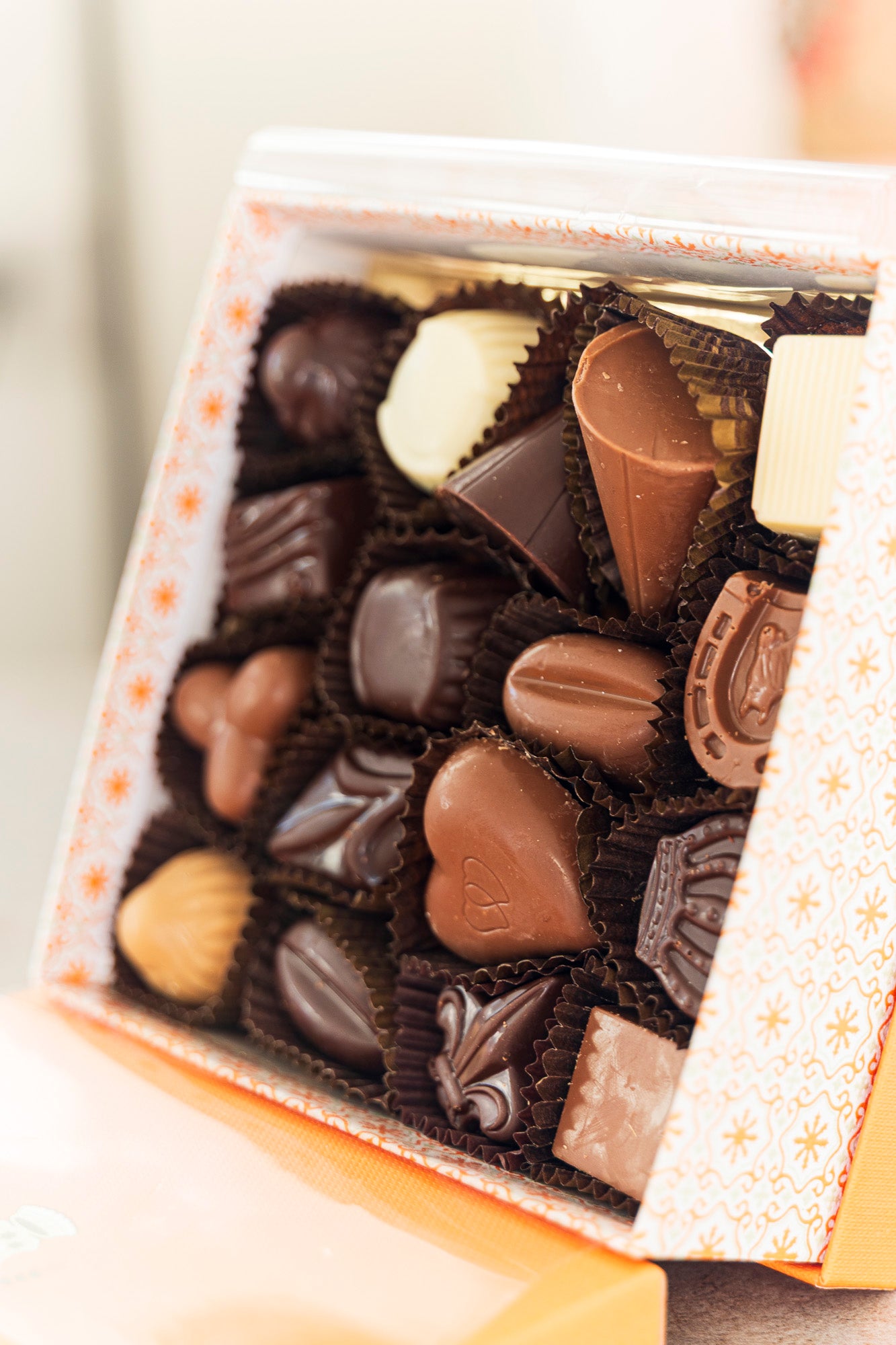 Box cioccolatini variegati