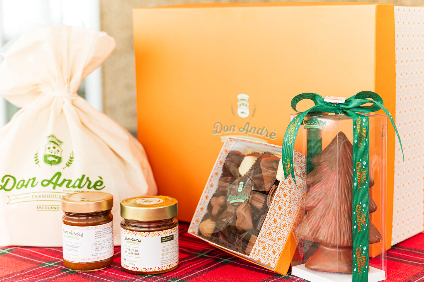 BOX  DOLCE NATALE – Box Natalizia Artigianale con Panettone, Cioccolato e Prodotti Tipici Don Andrè