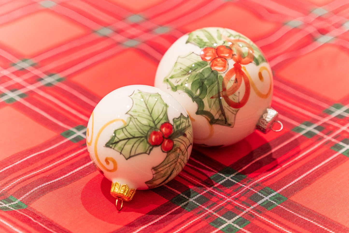 Le palline in ceramica di natale