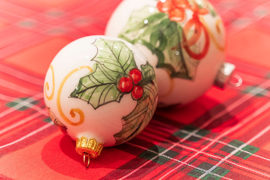 Le palline in ceramica di natale