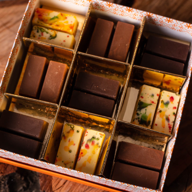 Box cioccolatini variegati